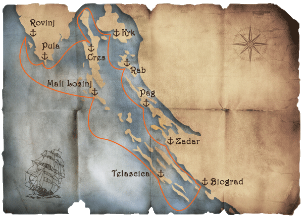 rejsy morskie jachtem CHORWACJA biograd do pula