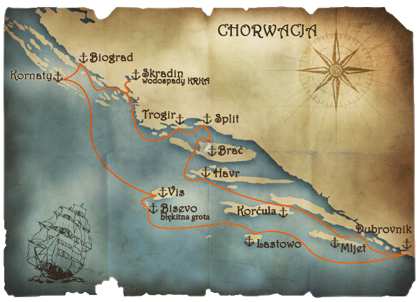 rejsy morskie jachtem CHORWACJA trogir biograd lub dubrownik